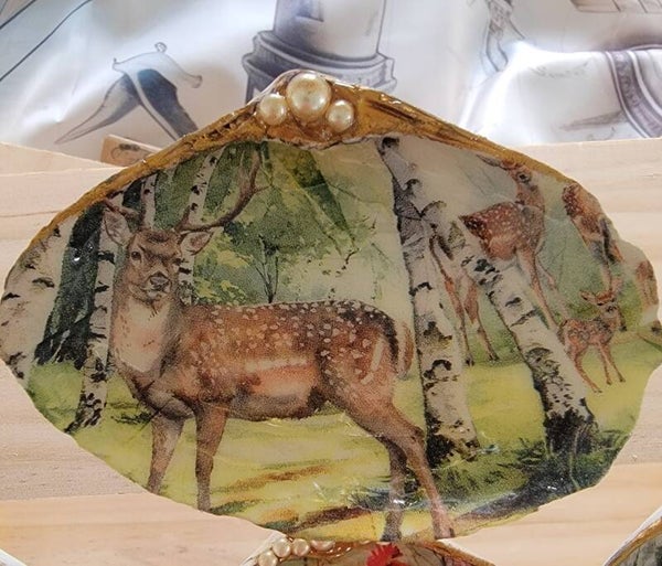 Trinket Dish Deer Family
