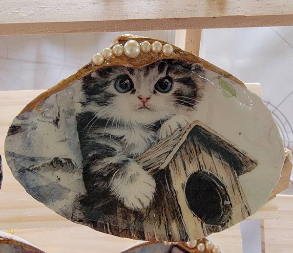 Trinket Dish Kitten Birdhouse