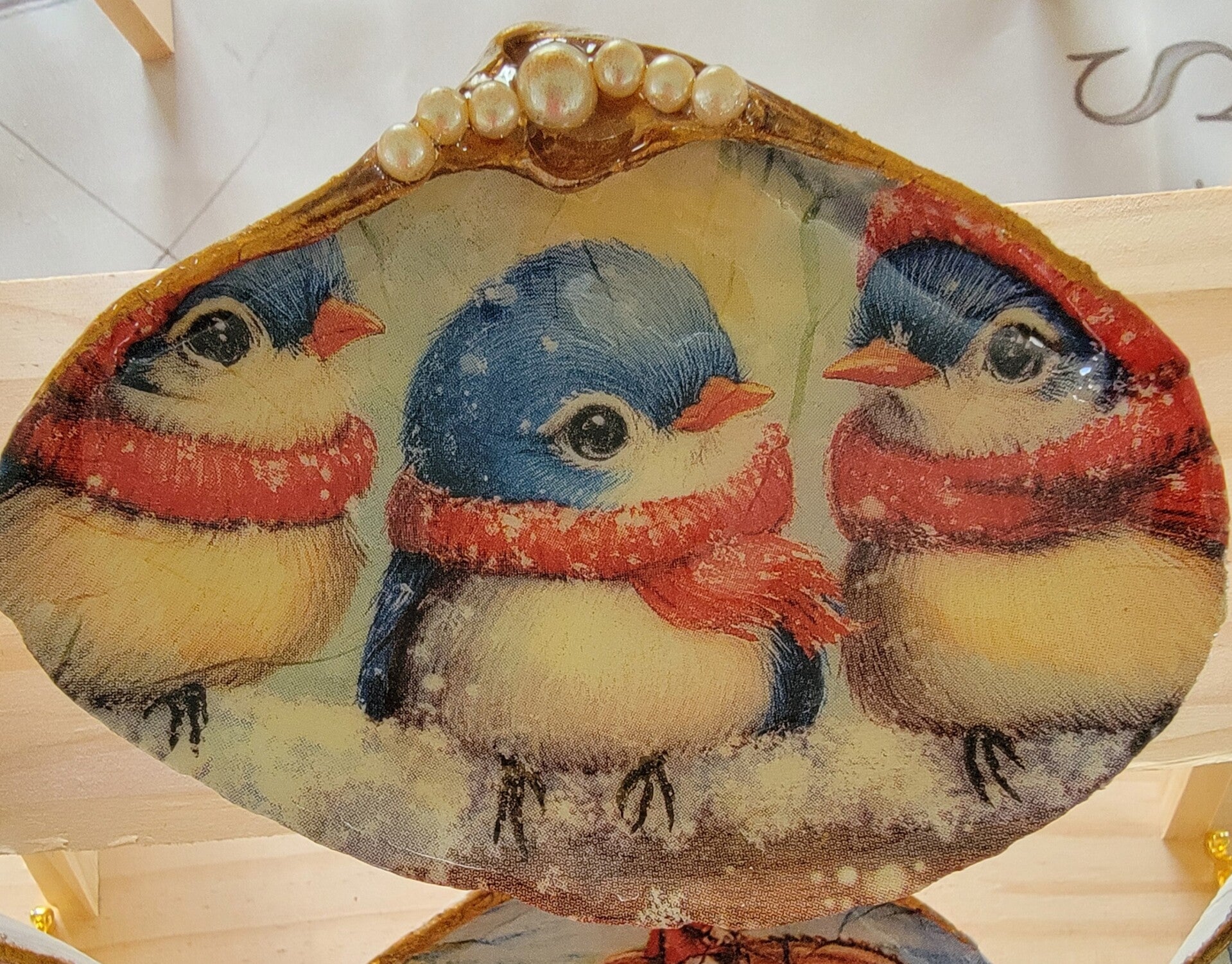 Trinket Dish Mountain Blue Birds