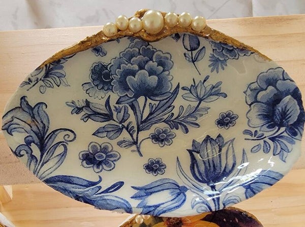 Trinket Dish Blue Chinoiserie