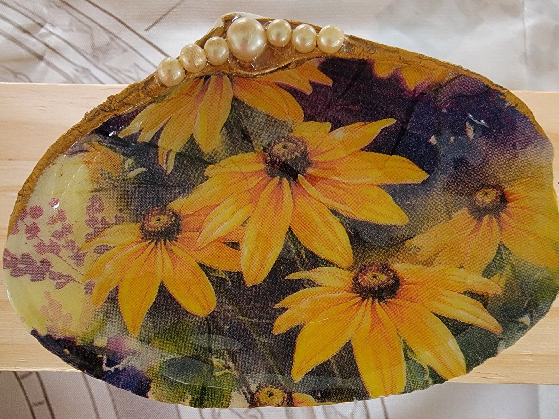 Trinket Dish Yellow Rudbeckia