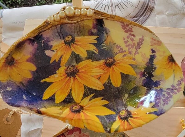 Trinket Dish Yellow Rudbeckia