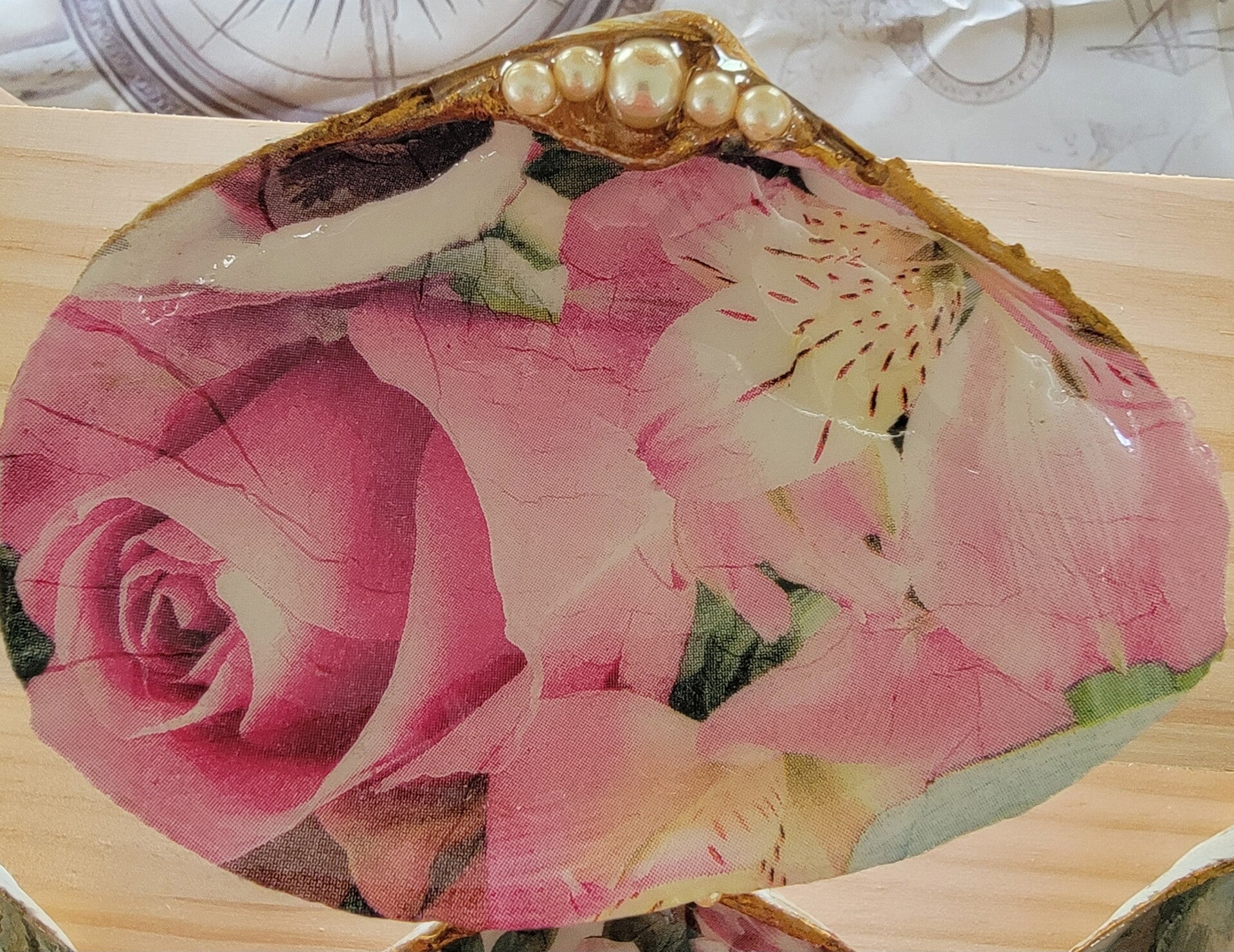 Trinket Dish Pink Rose
