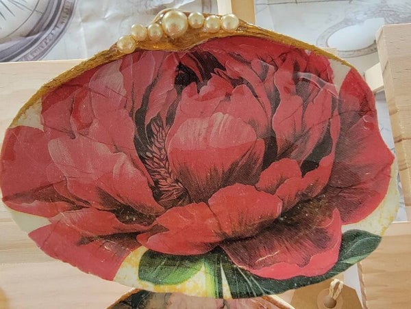 Trinket Dish Red Peony