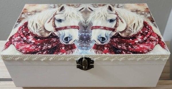 Keepsake Box Winter Horses
