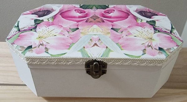 Keepsake Box Pink Roses