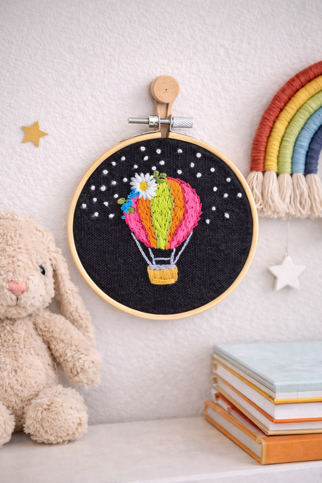 Mini borduurwerk luchtballon