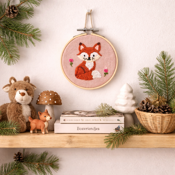 Mini borduurwerk vos