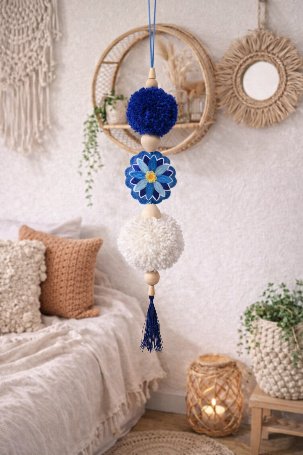 Boho Pompon Hanger -  Wild Flower