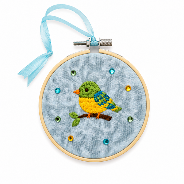 Borduur mini hanger - Vogel