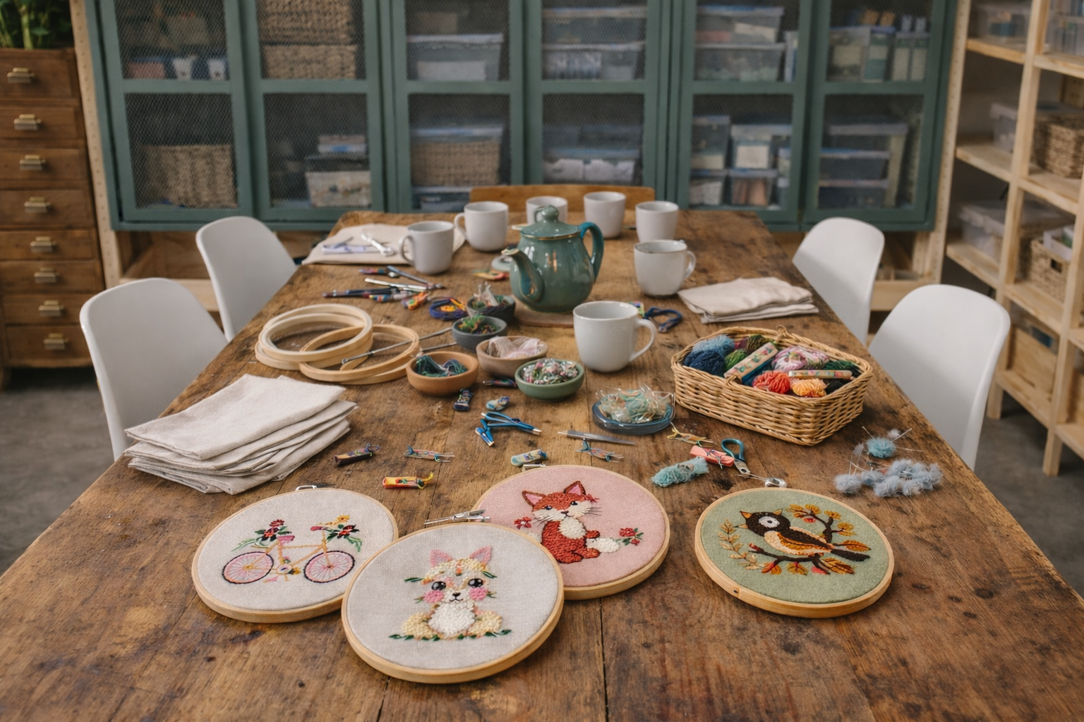 Borduren in een borduurring