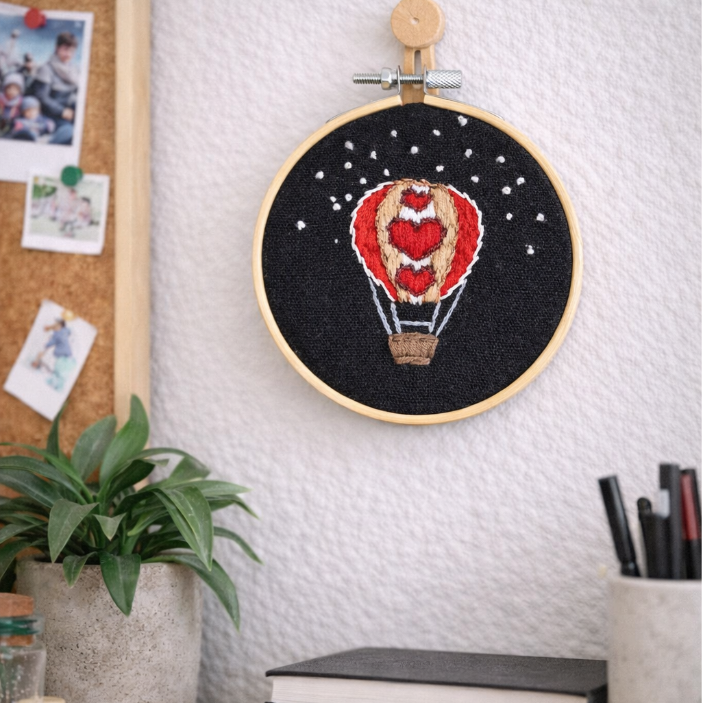 Mini borduurwerk luchtballon