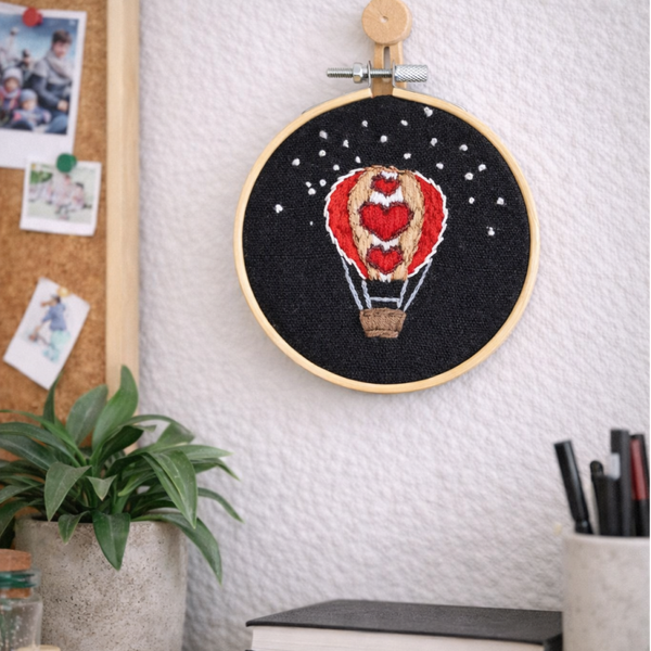 Mini borduurwerk luchtballon
