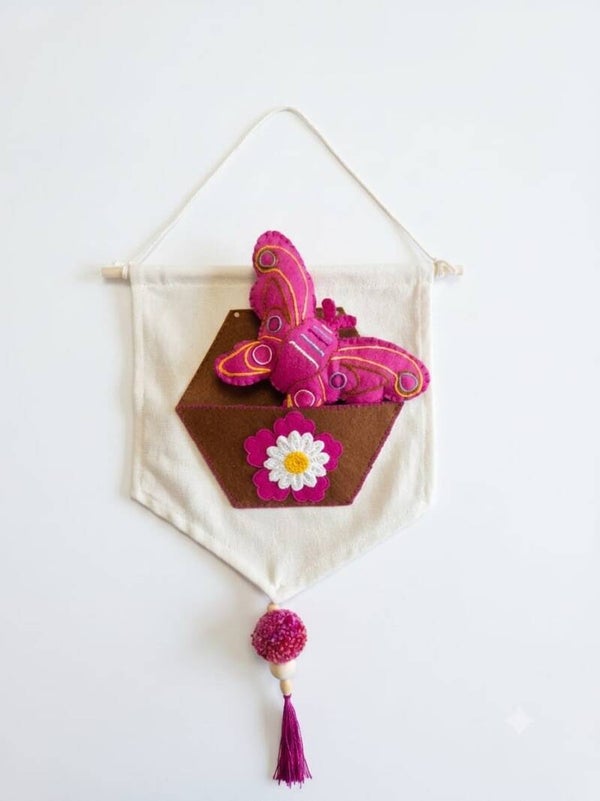 Dierenvriendje aan de muur - Fleur de vlinder