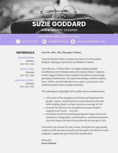Cover Letter *Up to 2 Revisions Included