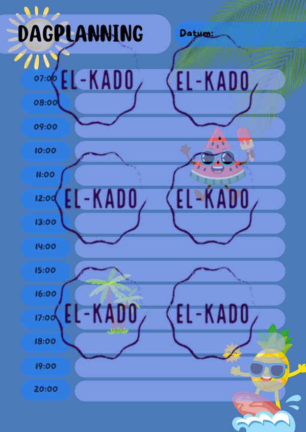 Dagplanner zomer - digitale download