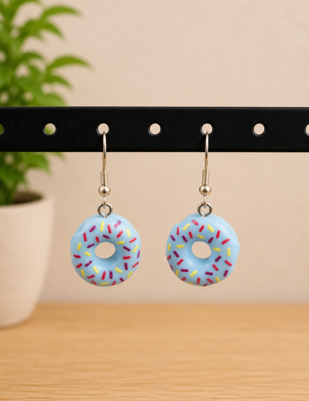 🍩 Donut Oorbellen Blauw