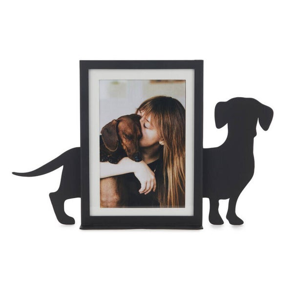 Fotokader teckel zwart metaal 10x15 PRE-ORDER