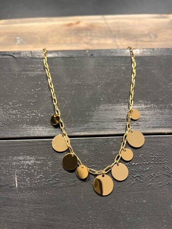 halsketting coin goud