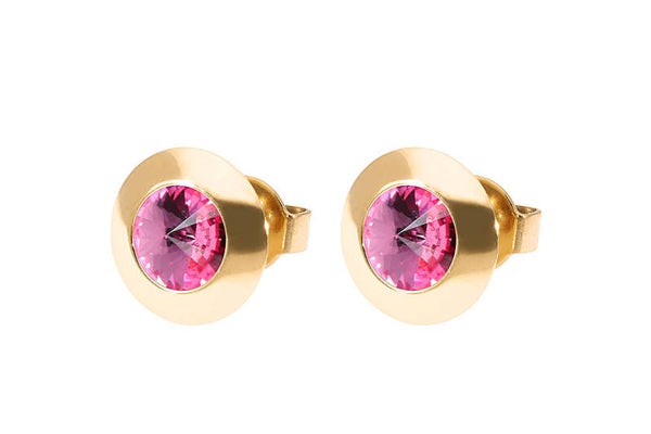 stud tondo 9mm rose goud