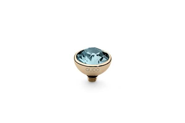 BOTTONE Aquamarine Goud 10mm