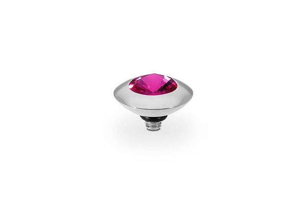 Tondo 9mm fuchsia zilver