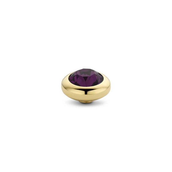 Vivid steentje Basic CZ Aubergine goud