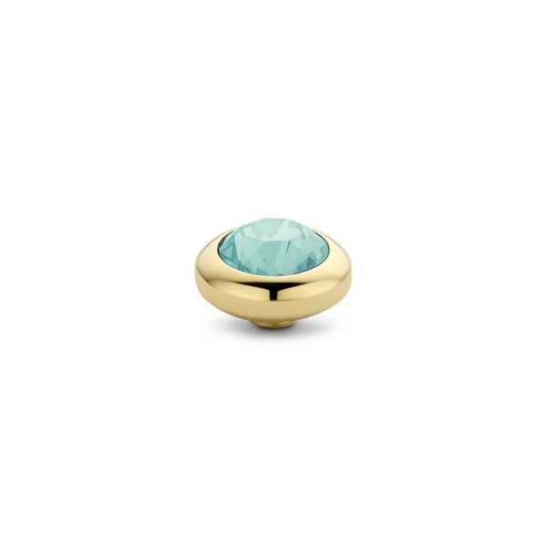 Vivid steentje Basic CZ Turquoise goud