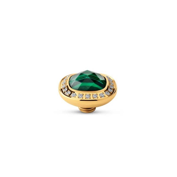 Vivid steentje Border CZ Malachite goud