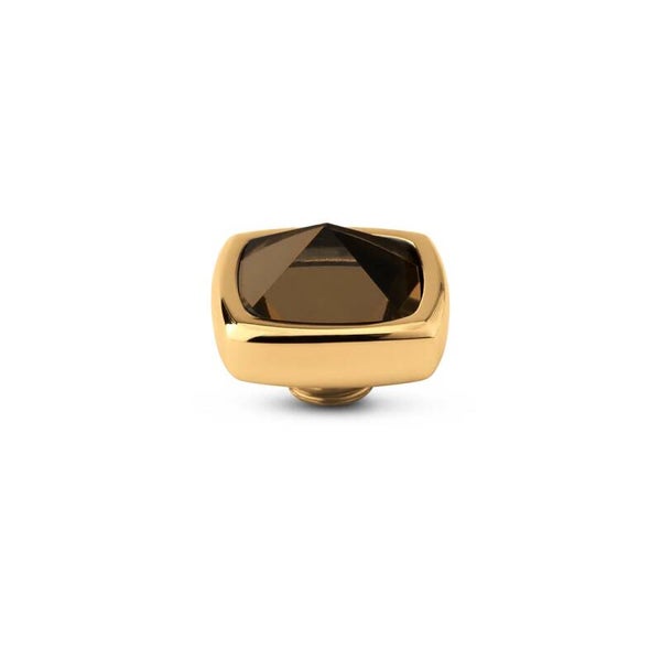 Vivid steentje Boxy CZ Coffee goud