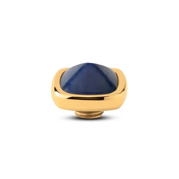 Vivid steentje Boxy Gem Sodalite goud