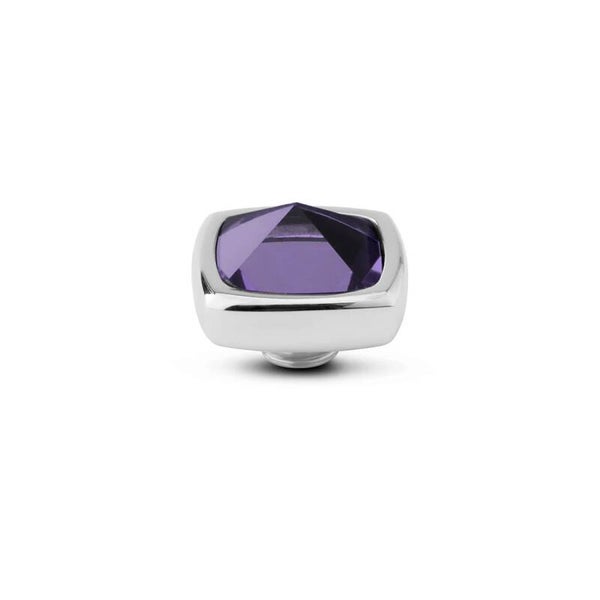 Vivid steentje Boxy CZ Purple zilver