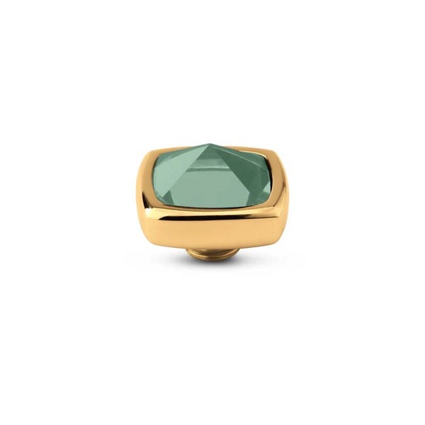 Vivid steentje Boxy CZ Lime goud