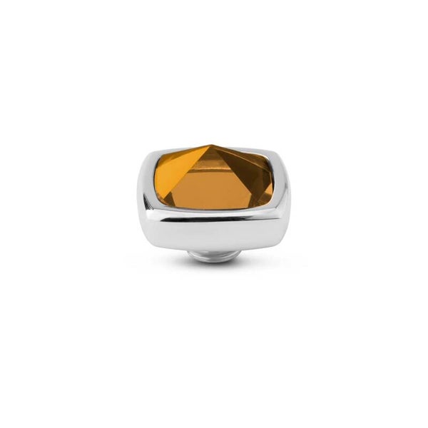 Vivid steentje Boxy CZ Ochre zilver