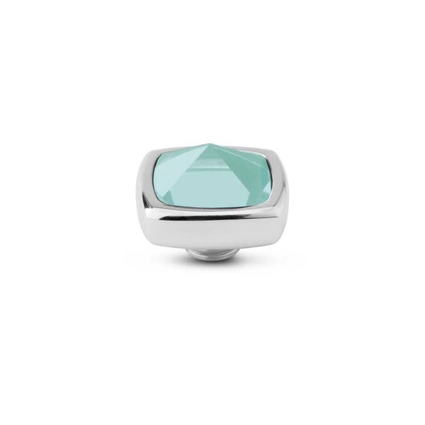 Vivid steentje Boxy CZ Turquoise zilver