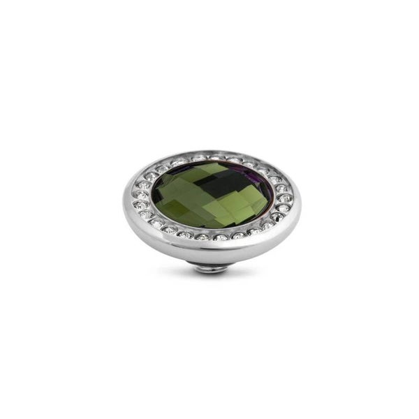 Vivid steentje Crystal CZ Olive zilver