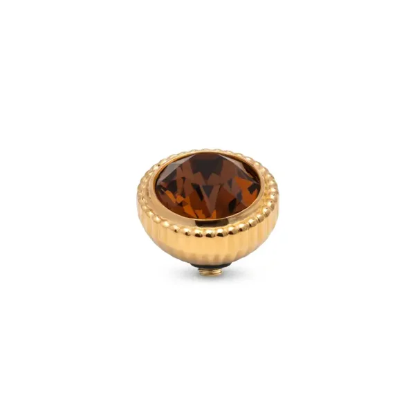 Melano Twisted Brilliant Halo Steentje smoked topaz