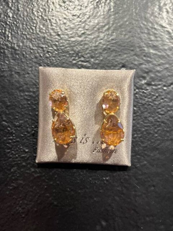 Oorbellen goud oranje