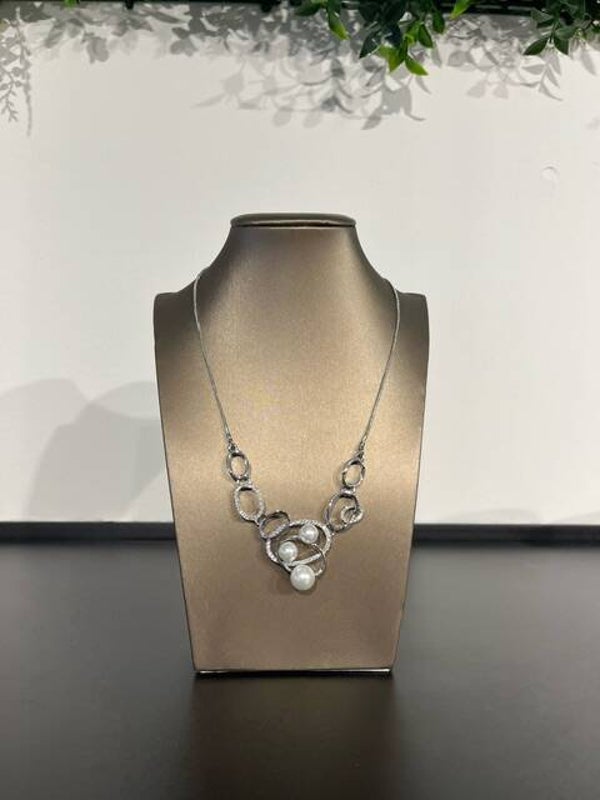 Ketting zilver met parels