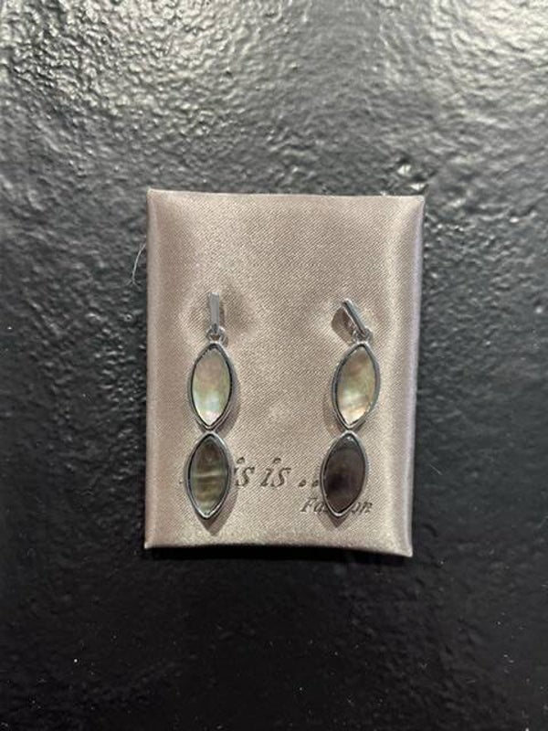 Oorbellen zilver marmer