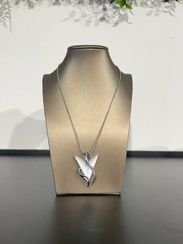 Ketting zilver glas