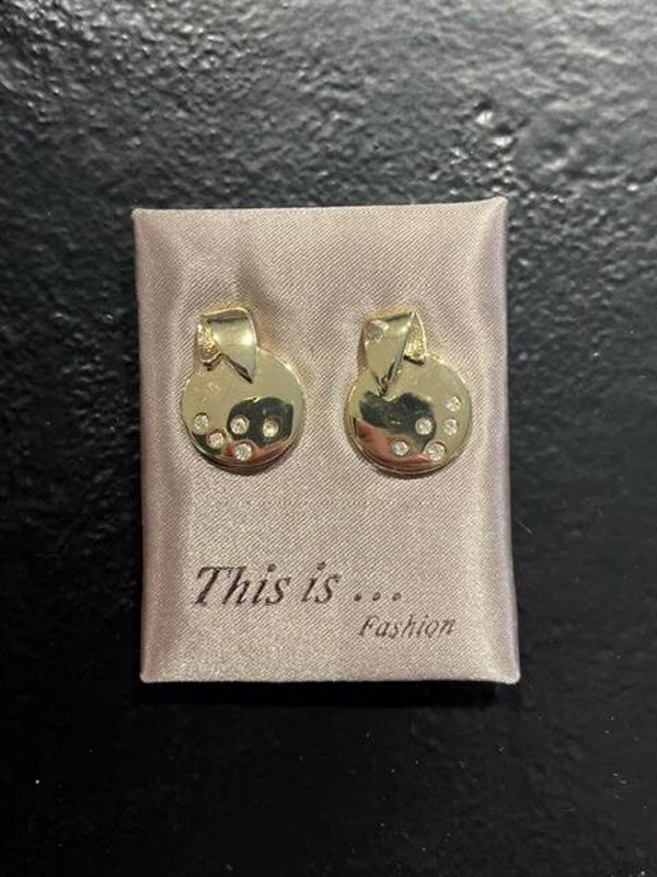 Oorbellen goud klipjes