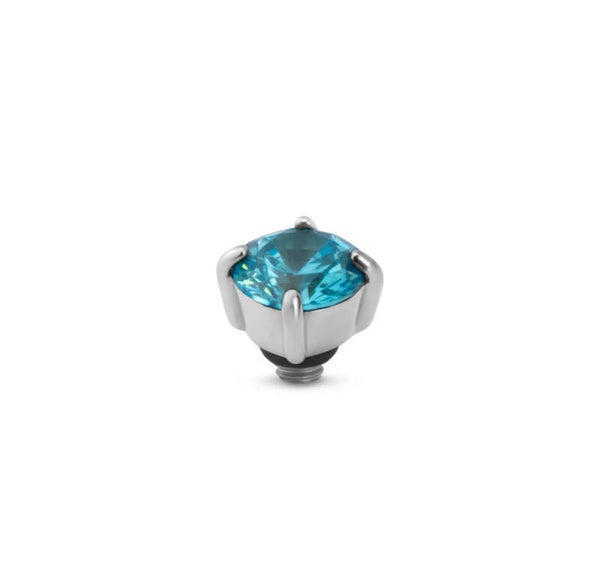 Melano Twisted Glint Steentje - Aqua blue