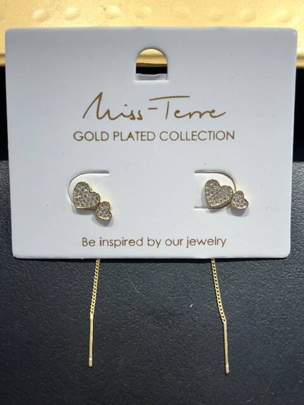 dubbel hart oorbellen