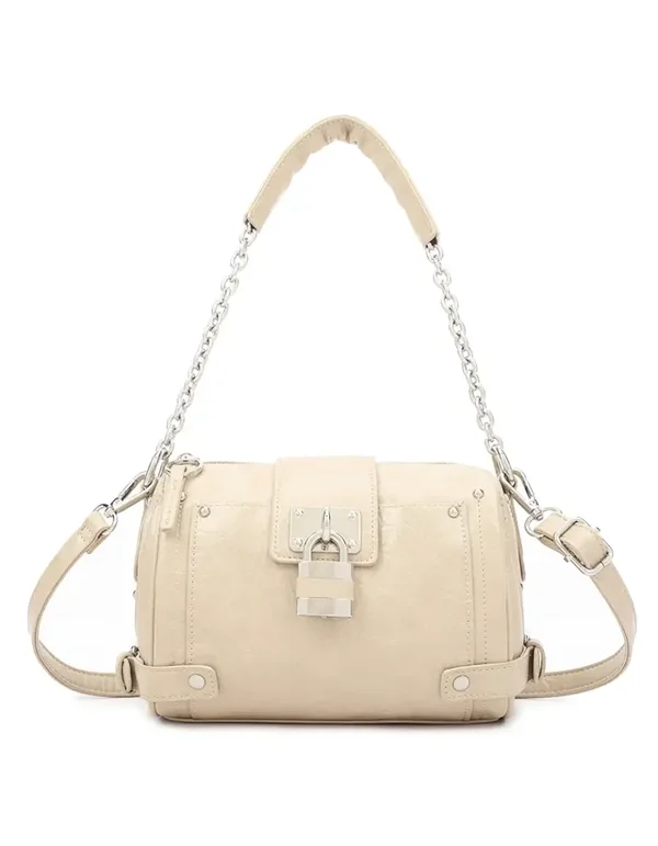 kunstlederen handtas capri beige