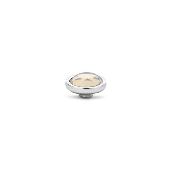 Vivid steentje No Edge White Opal zilver