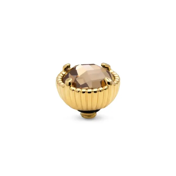 Melano Twisted Ribbed Halo Steentje champagne