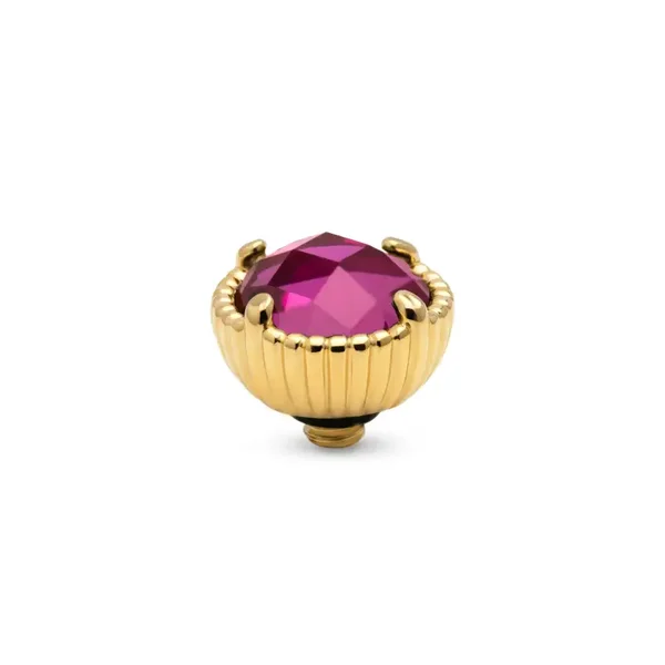 Melano Twisted Ribbed Halo Steentje roze