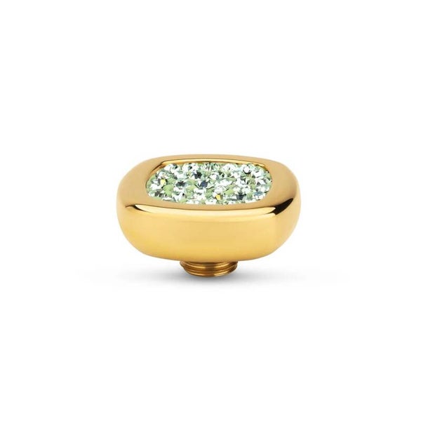 Vivid steentje Shiny square Chrysolite goud