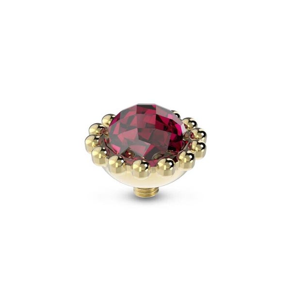 Melano steentje Bali Facet Fuchsia